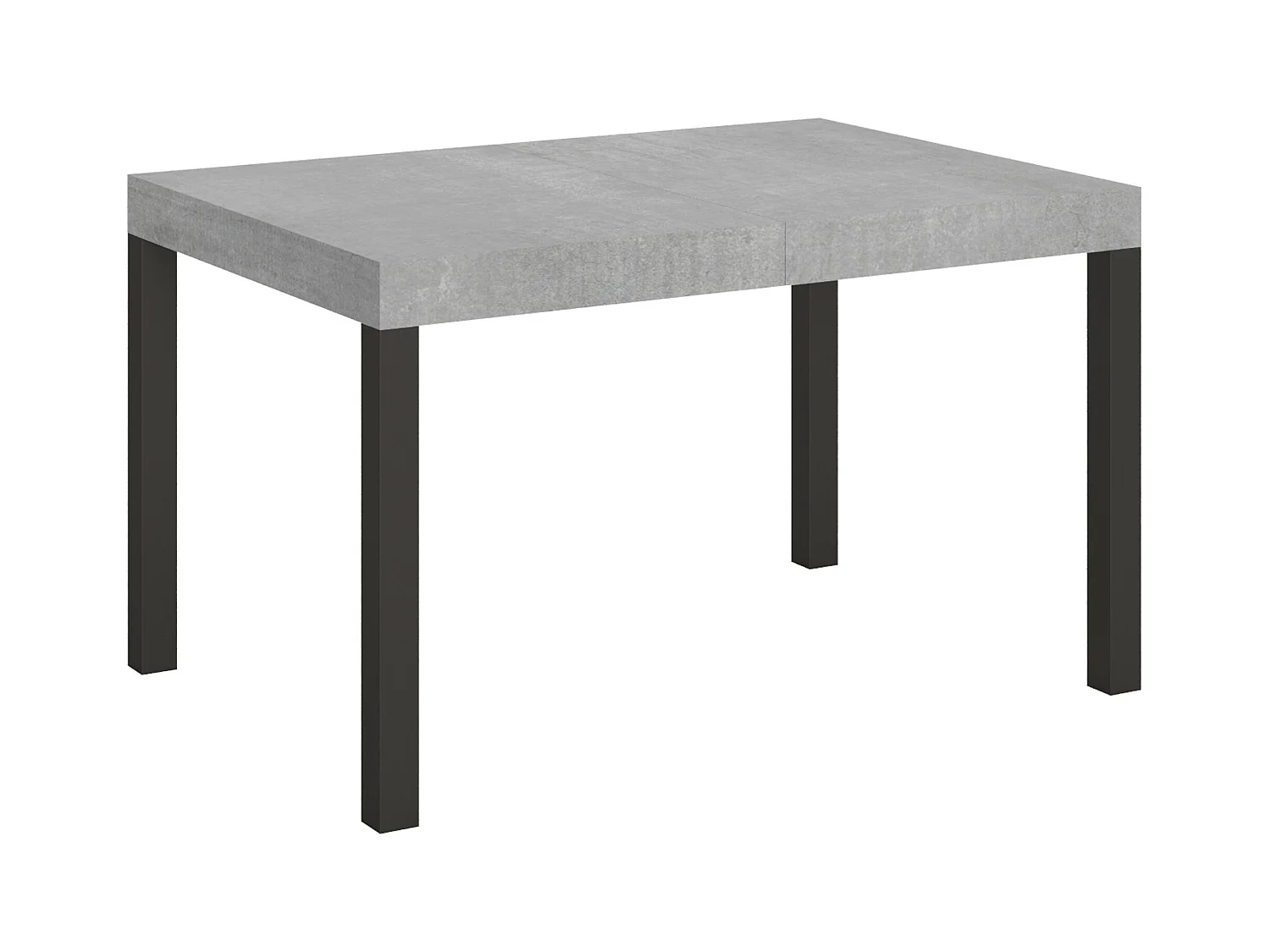 Table extensible 90x130/234 cm Everyday Gris Béton cadre Anthracite