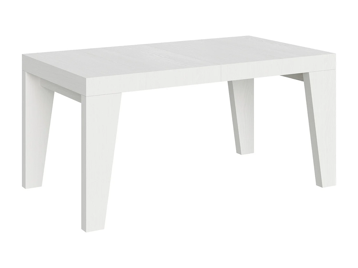 Table extensible 160/264x90 cm Naxy frêne blanc