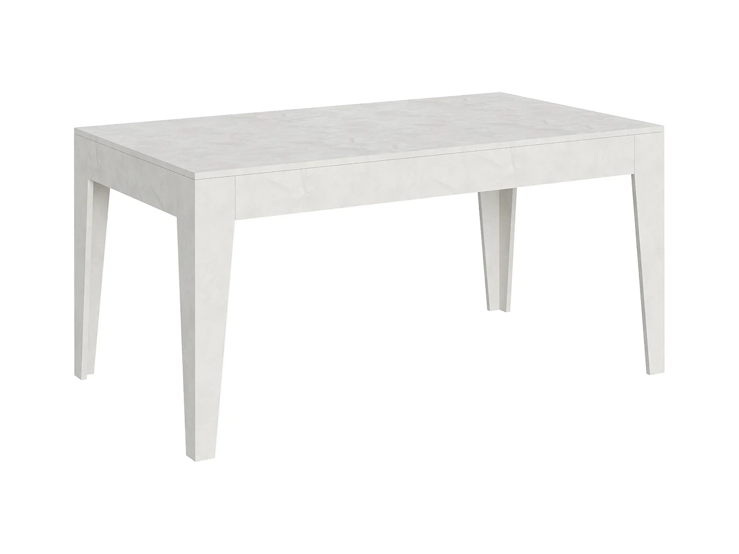 Uitschuifbare tafel 90x160/220 cm Cico structuur wit