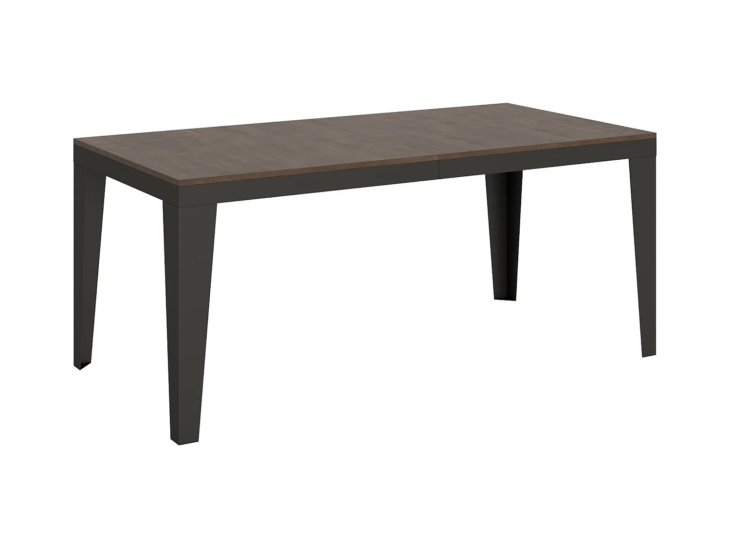 Table extensible 90x180/440 cm Flame Evolution Noyer cadre Anthracite