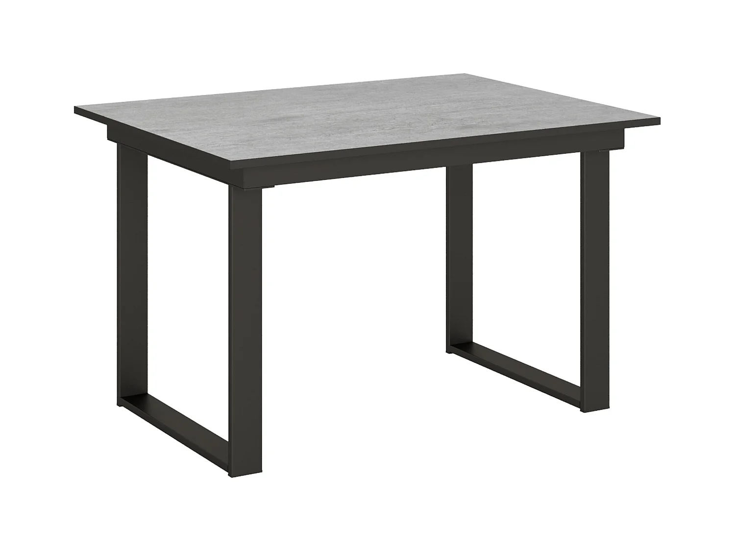 Table extensible 90x120/180 cm Bandos Gris Béton cadre Anthracite