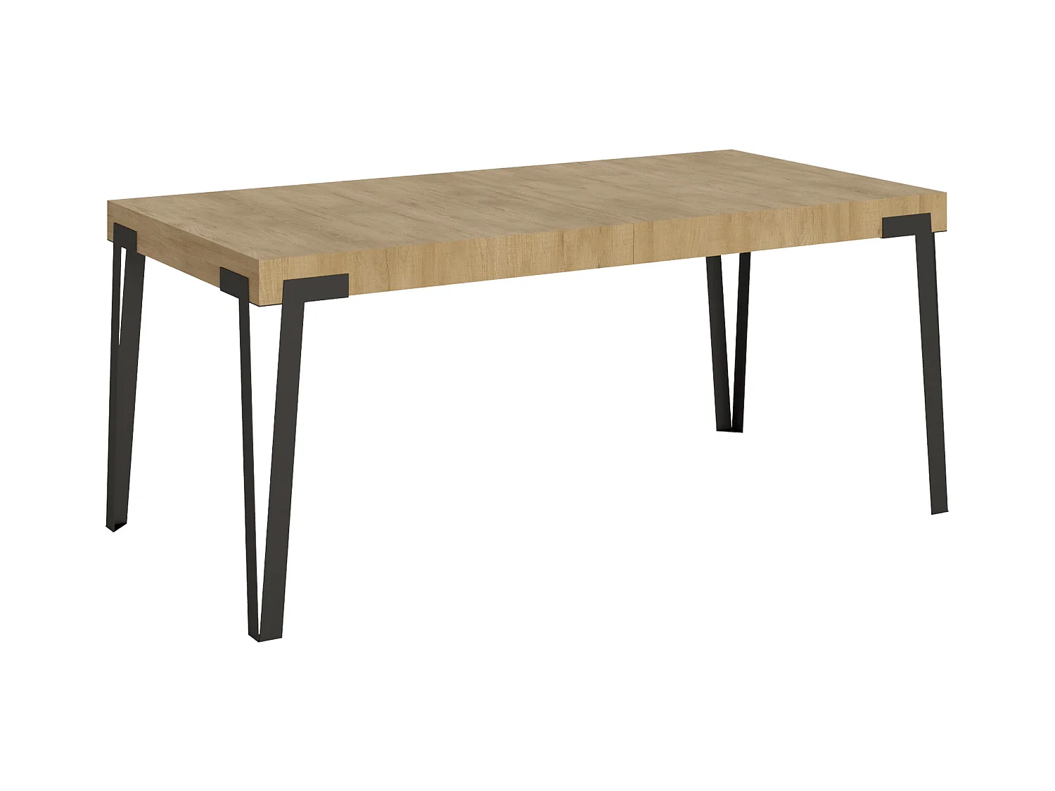 Table extensible 90x180/284 cm Rio Chêne Nature cadre Anthracite