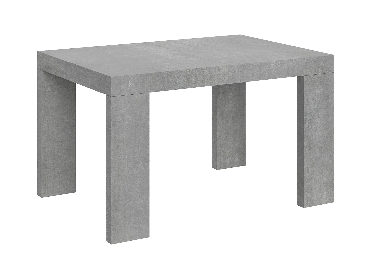 Rechthoekige uitschuifbare tafel 130 tot 234 cm betongrijs Ribo-Steun 2 voet