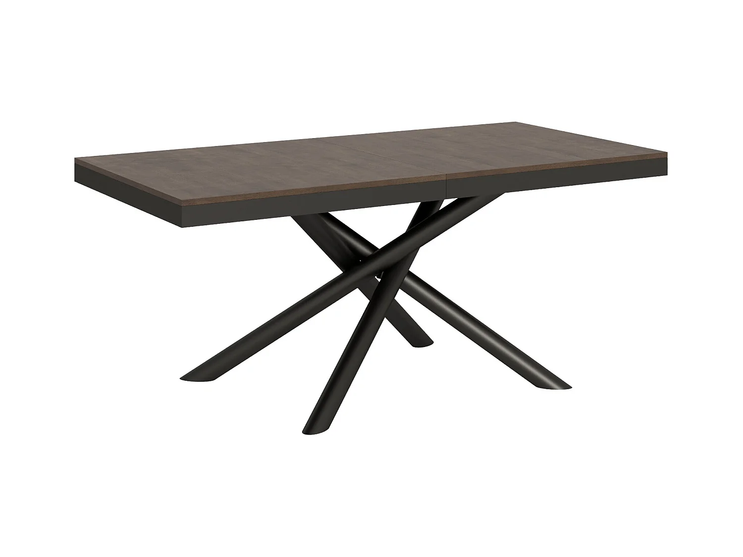 Uitschuifbare tafel 90x180/284 cm Famas Evolution walnoot frame antraciet