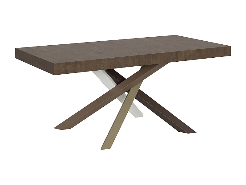 Uitschuifbare tafel 180/440x90 cm Volantis walnoot poten veelkleurig 4/C