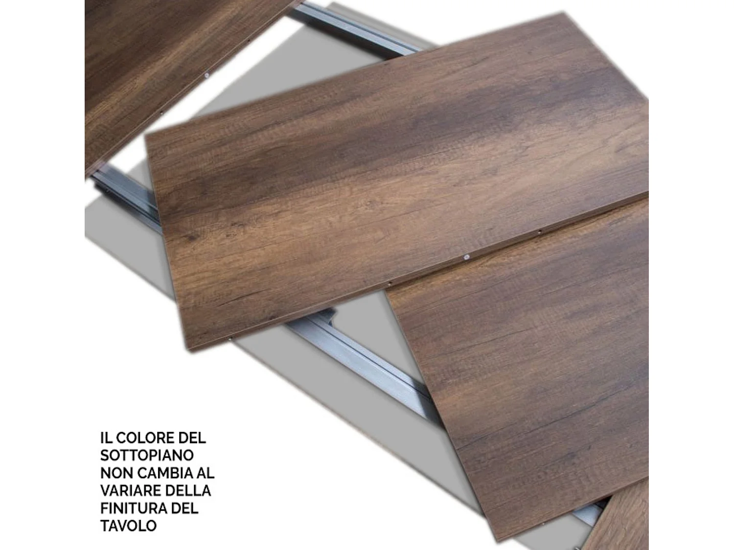 Ausziehtisch 180/440x90 cm Volantis Nussbaum Tischbeinein 4/C Farbkombination