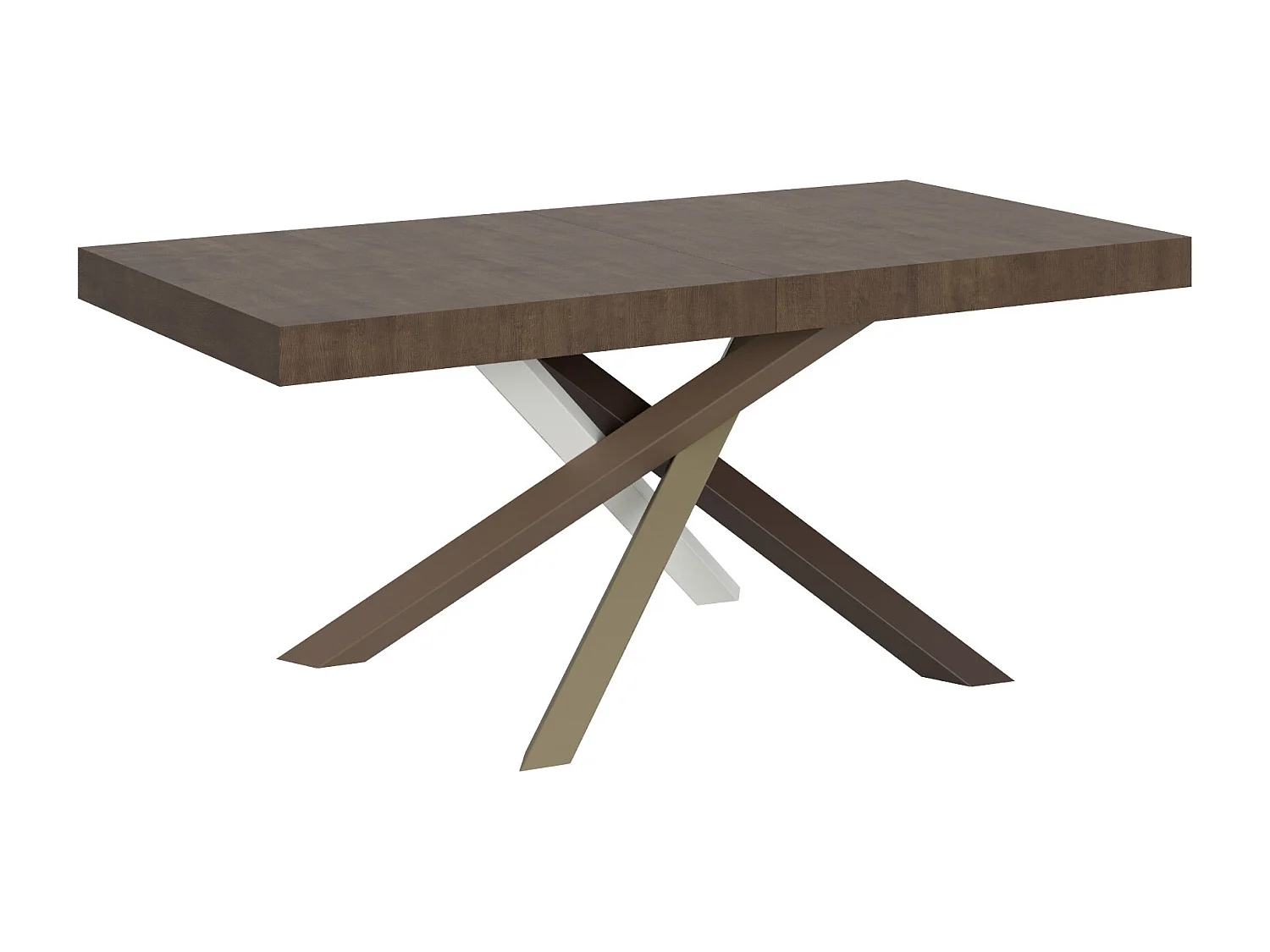 Table extensible 180/440x90 cm Volantis noyer pieds multicolore 4/C