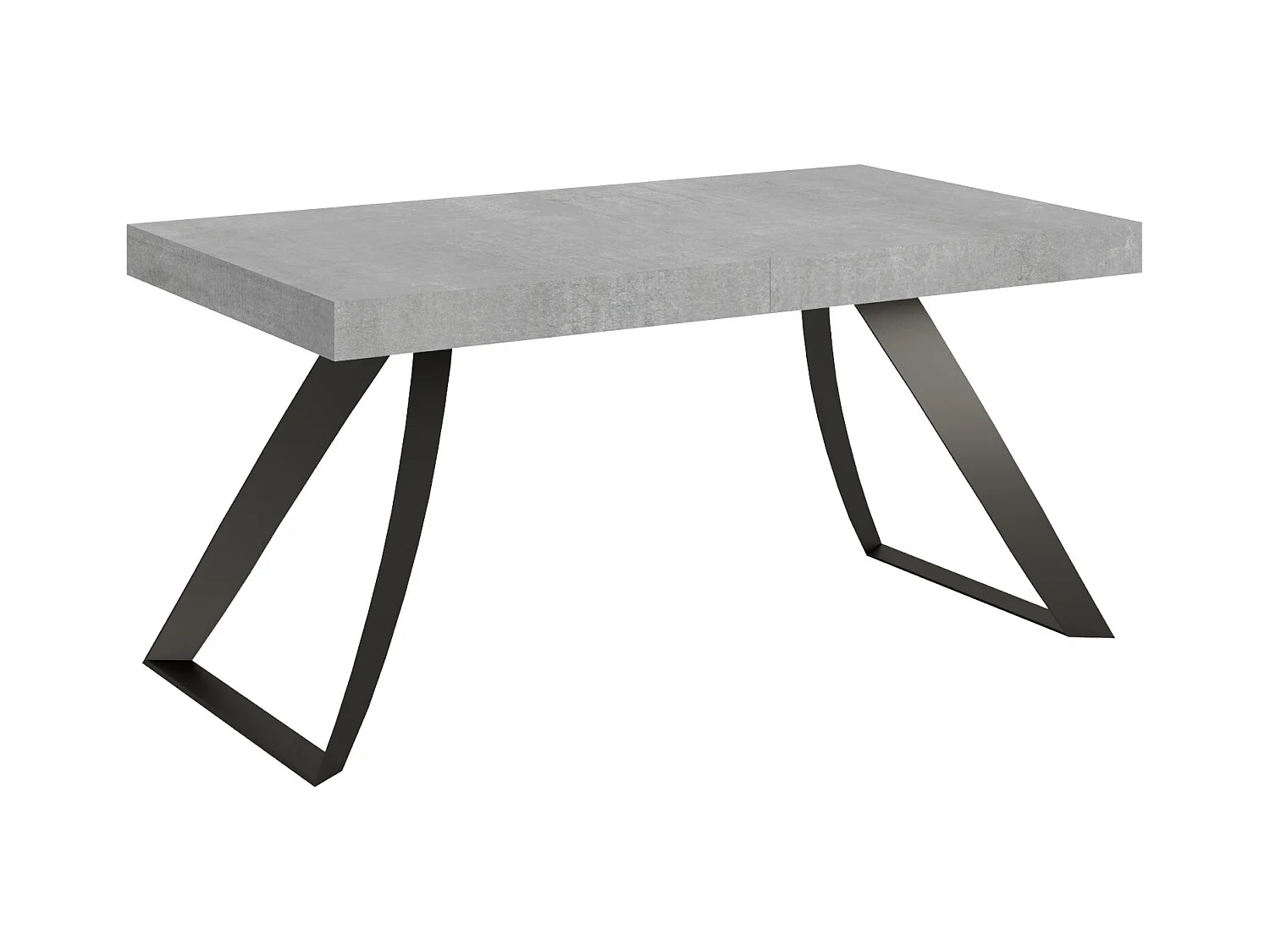 Mesa de jantar extensível 90x160/420 cm Proxy Cimento quadro Antracite