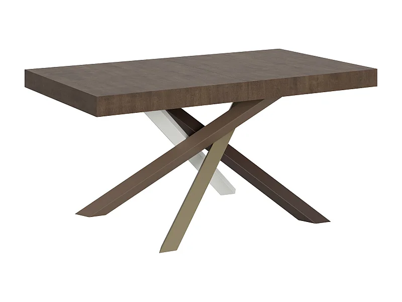 Uitschuifbare tafel 160/420x90 cm Volantis walnoot poten veelkleurig 4/C