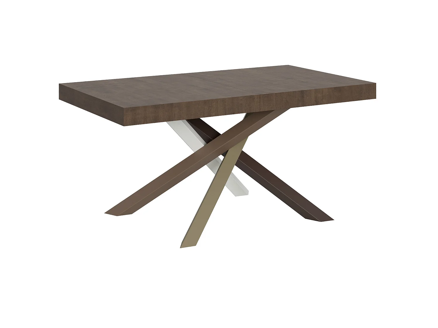 Table extensible 160/420x90 cm Volantis noyer pieds multicolore 4/C