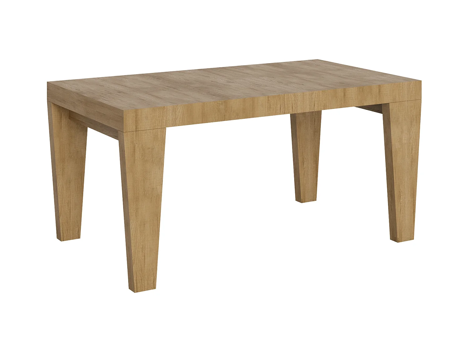 Kristo uitschuifbare tafel 6 tot 20 plaatsen naturel eiken 160 tot 420 cm-Steun 2 voet