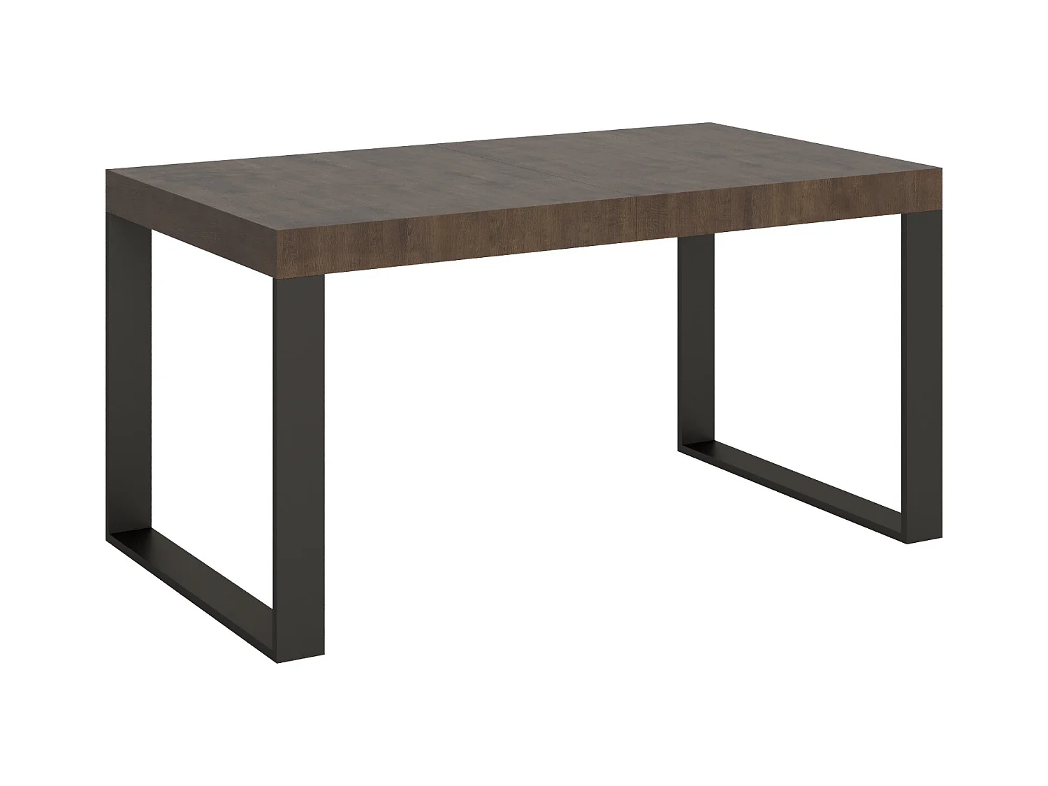 Table extensible 90x160/420 cm Tecno Noyer cadre Anthracite
