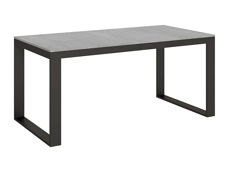 Mesa de jantar extensível 90x180/440 cm Tecno Evolution Cimento quadro Antracite