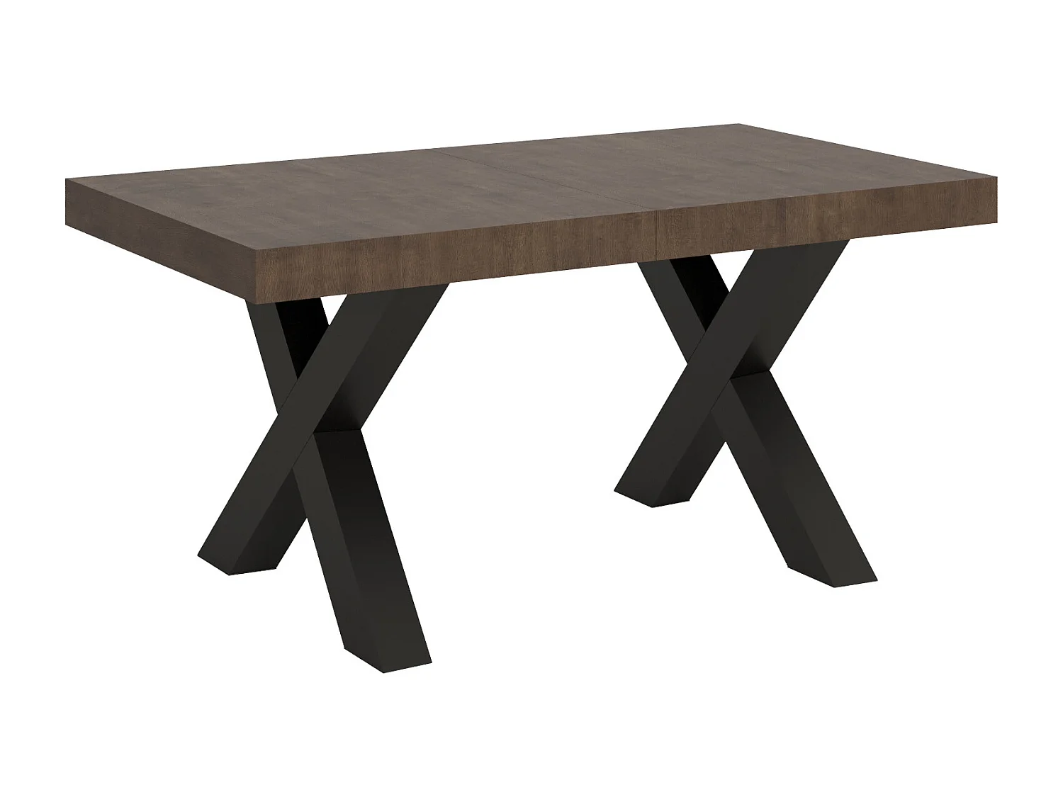 Uitschuifbare tafel 90x160/420 cm Traffic walnoot frame antraciet
