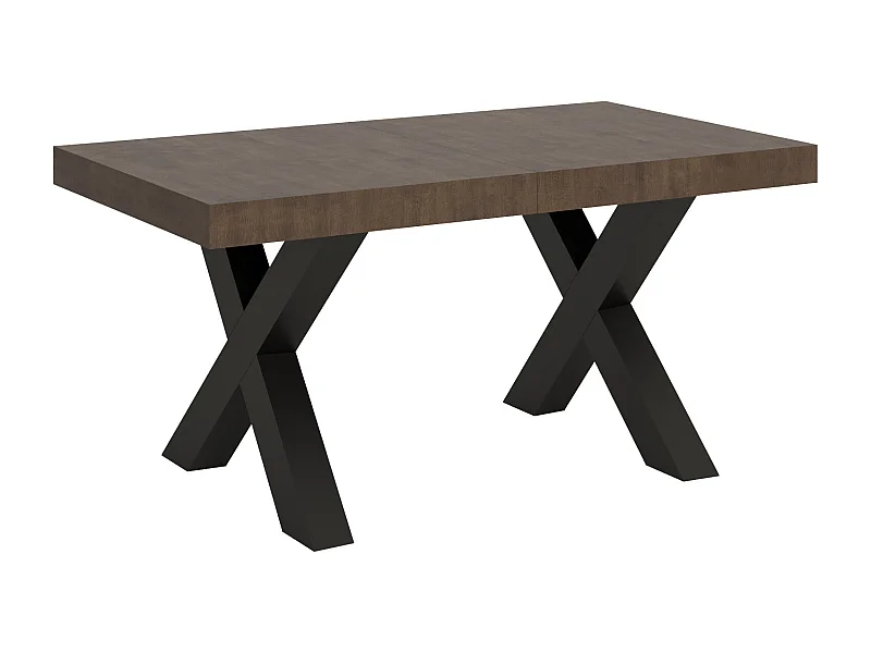 Uitschuifbare tafel 90x160/420 cm Traffic walnoot frame antraciet