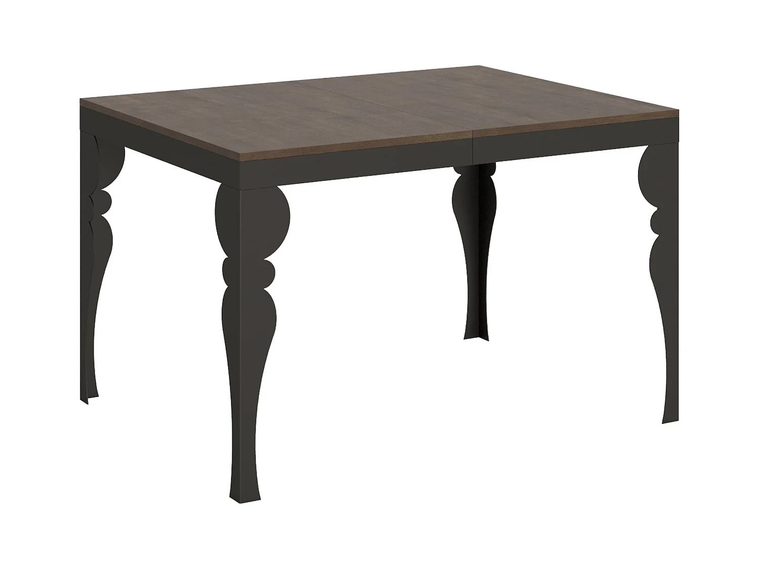 Ausziehbarer Tisch 90x120/380 cm Paxon Evolution Gestell Walnuss Anthrazit