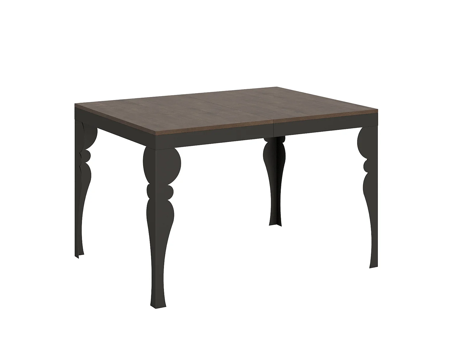 Tavolo allungabile 120/380x90 cm Paxon Evolution noce telaio e gambe antracite