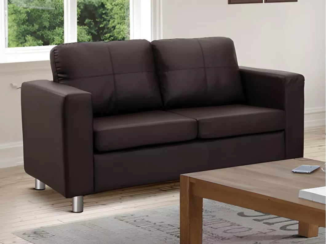 Kauf Unique Sofa 2-Sitzer - Kunstleder - Braun - ACKLEY