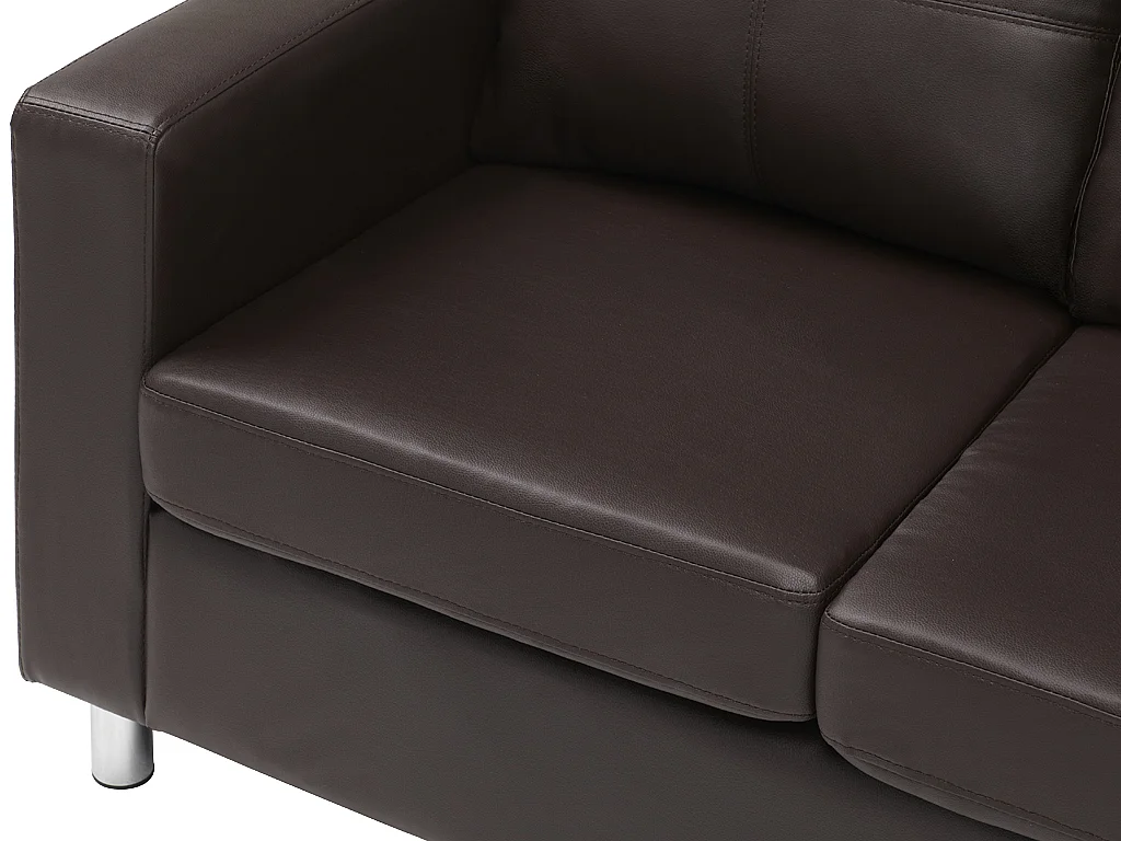 Canapé 2 places en simili ACKLEY - Marron