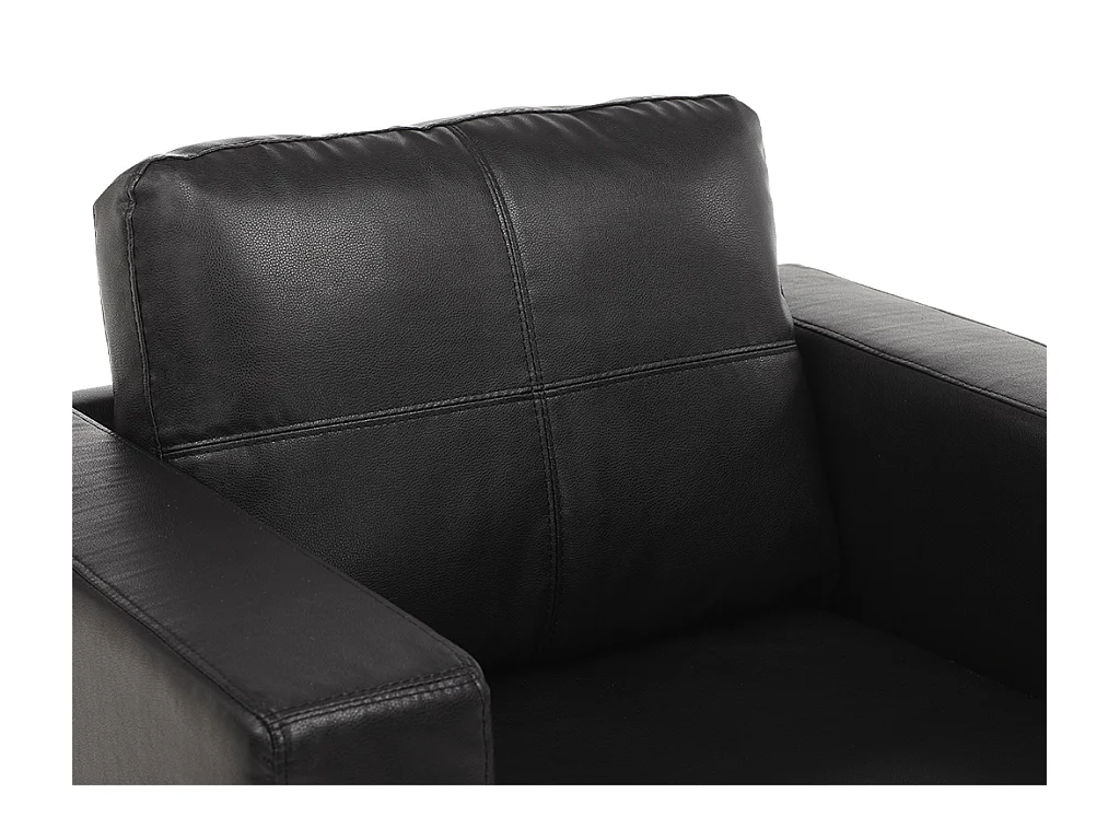Fauteuil en simili ACKLEY - Noir