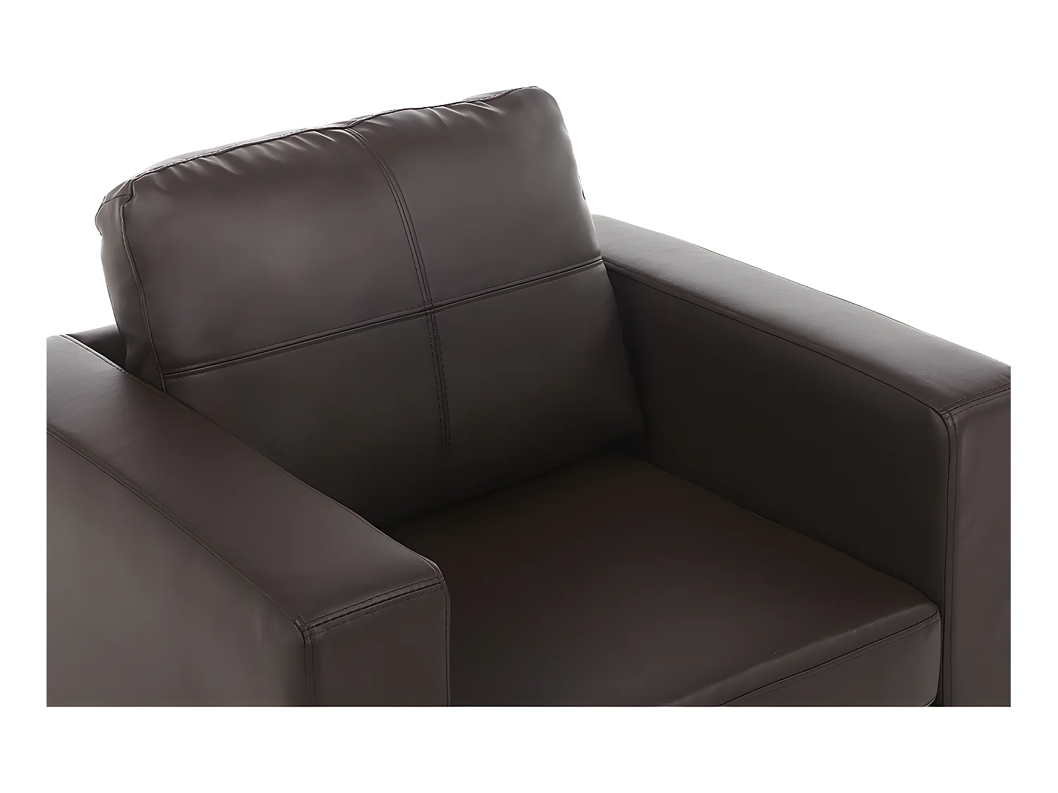Fauteuil en simili ACKLEY - Marron