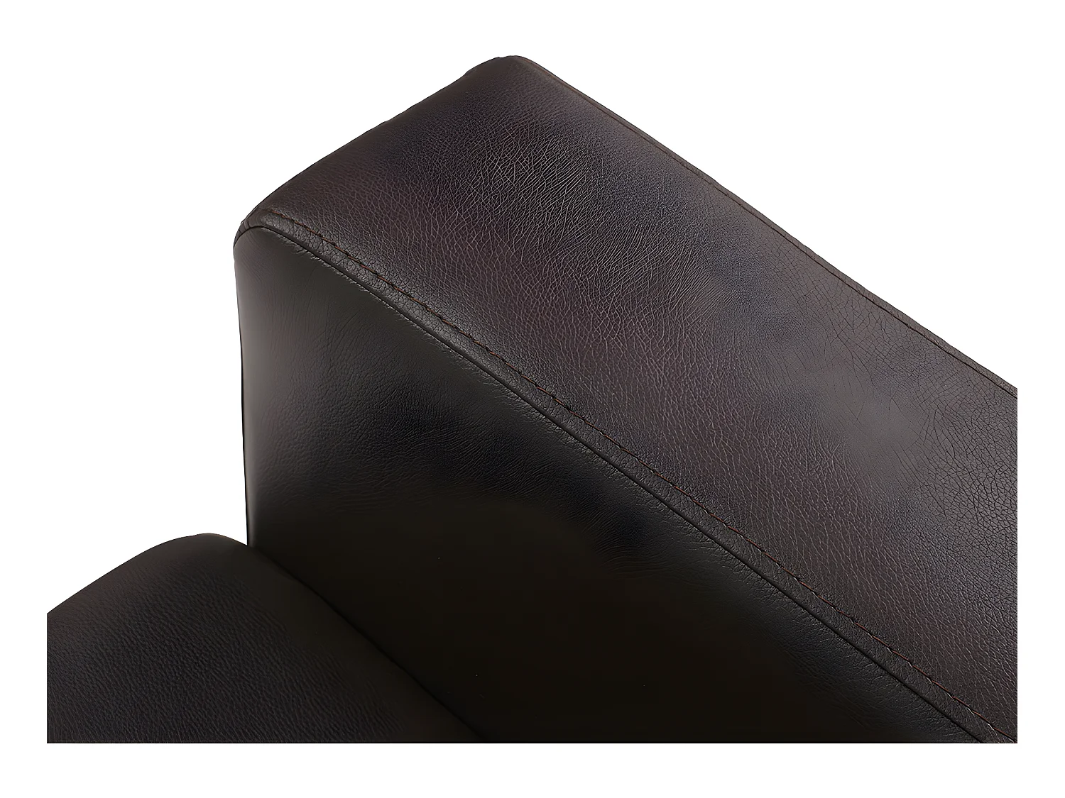 Fauteuil en simili ACKLEY - Marron