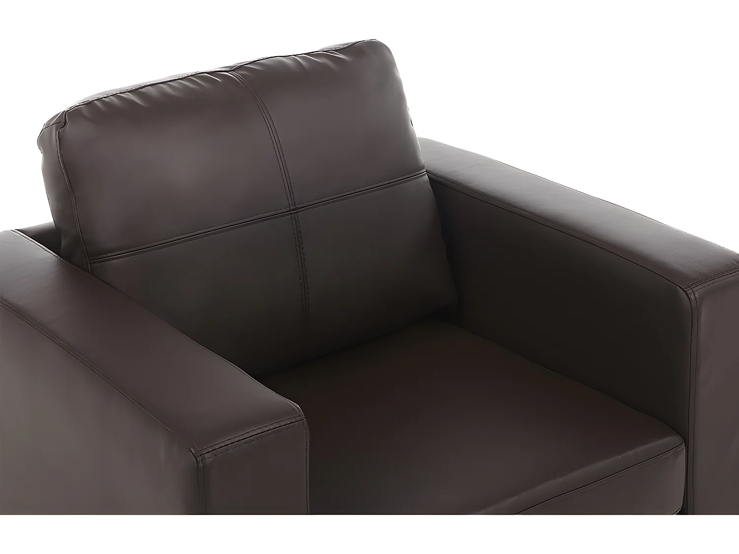 Fauteuil en simili ACKLEY - Marron