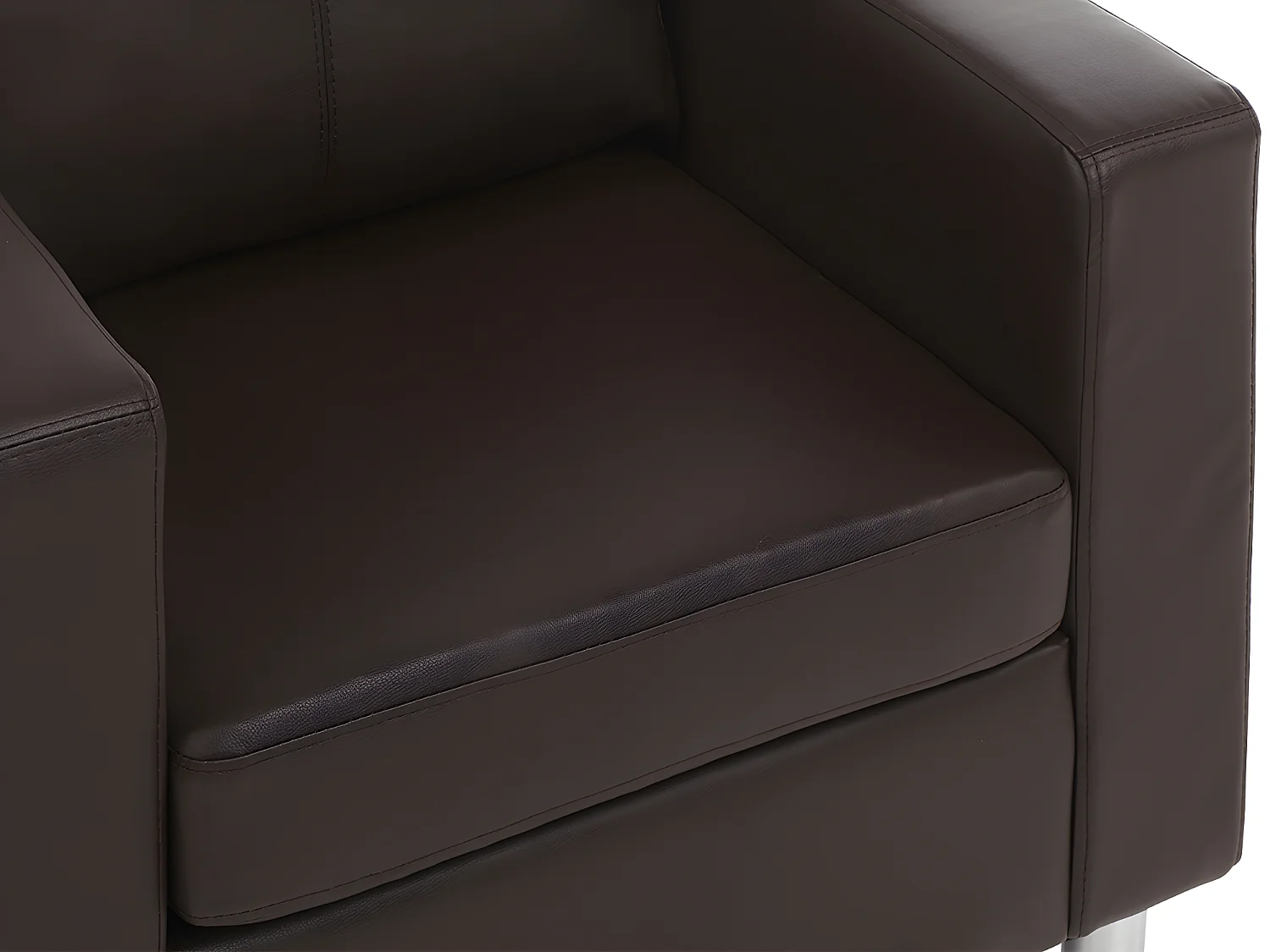 Fauteuil en simili ACKLEY - Marron