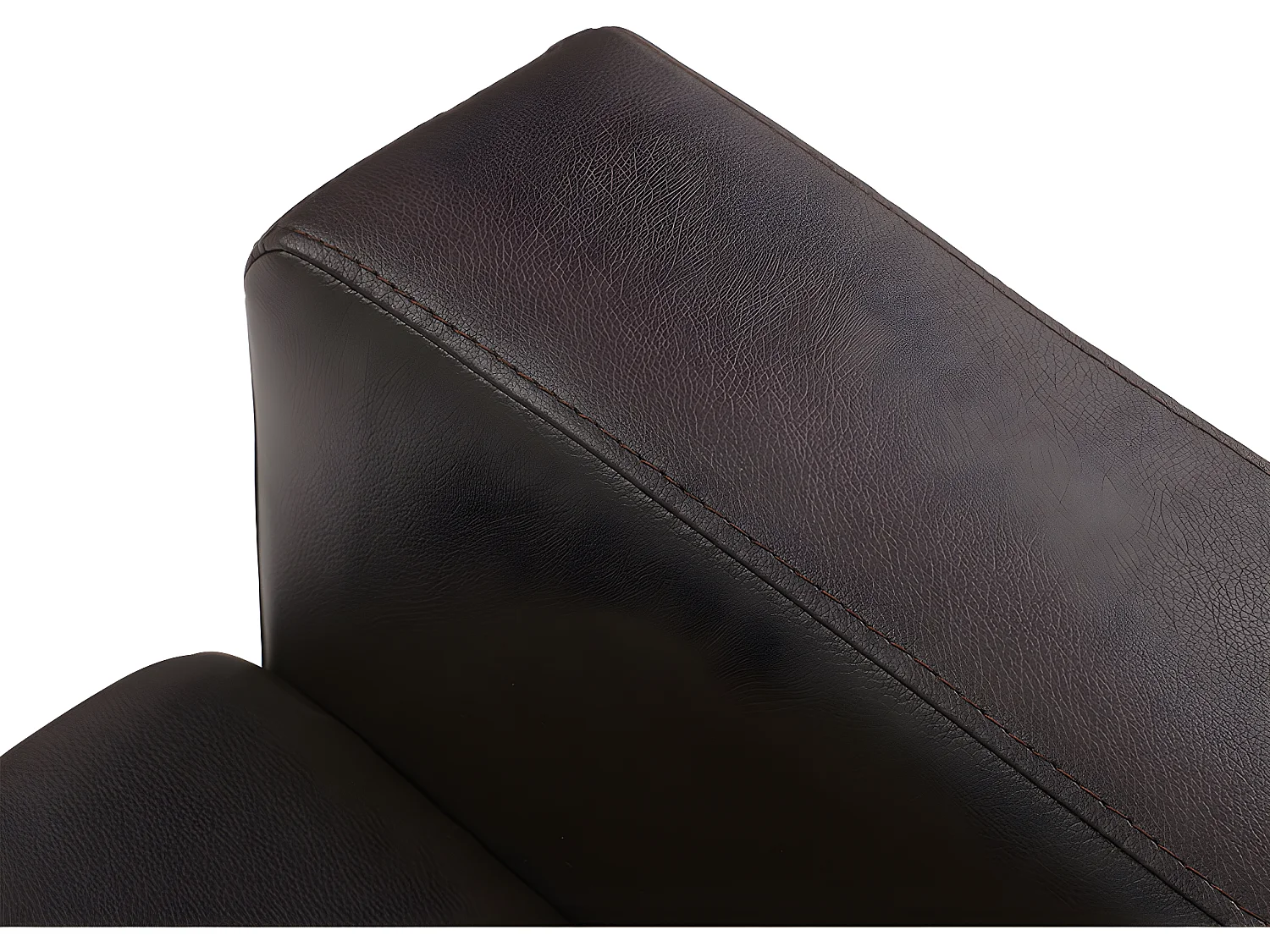 Fauteuil en simili ACKLEY - Marron