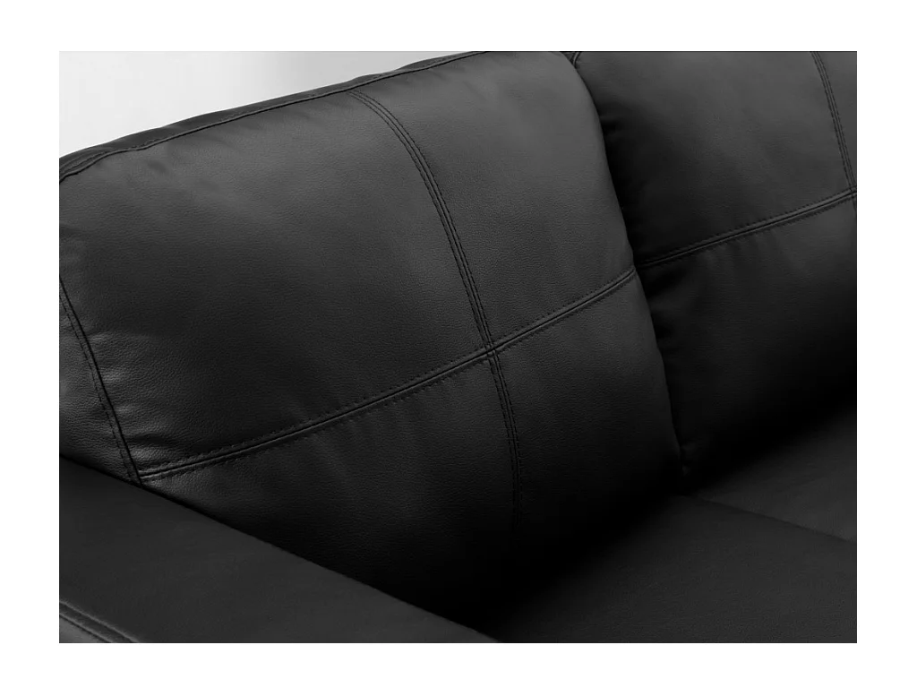 Canapé d'angle réversible en simili ACKLEY - Noir