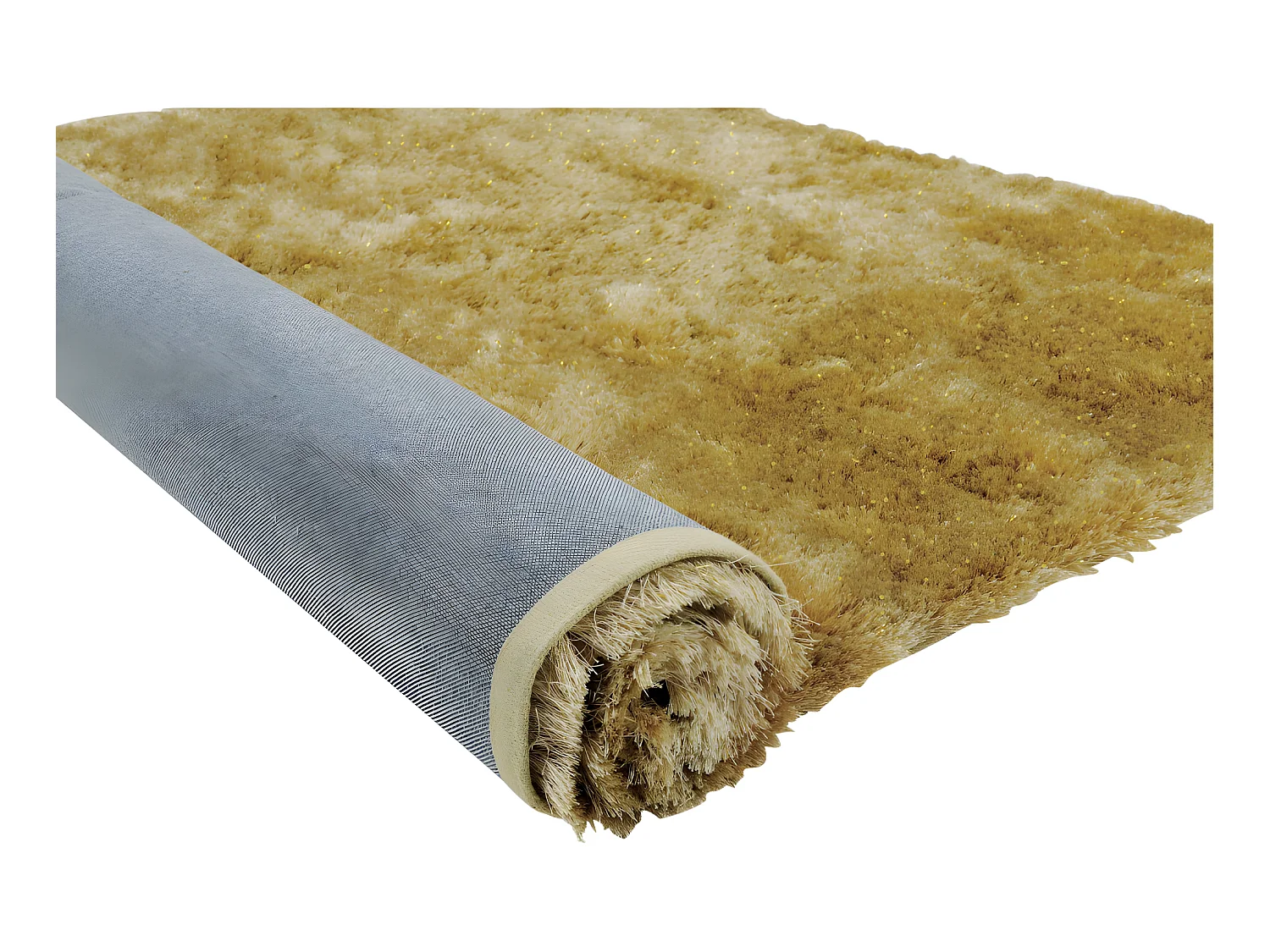 Alfombra shaggy GLITTER 160x230 cm - Dorada