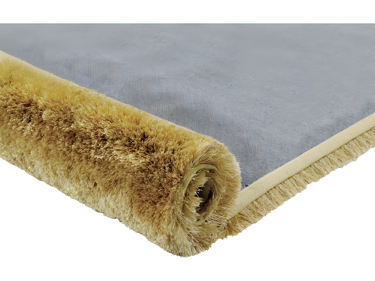 Tapis shaggy à poils longs -160 x 230 cm - Doré - GLITTER