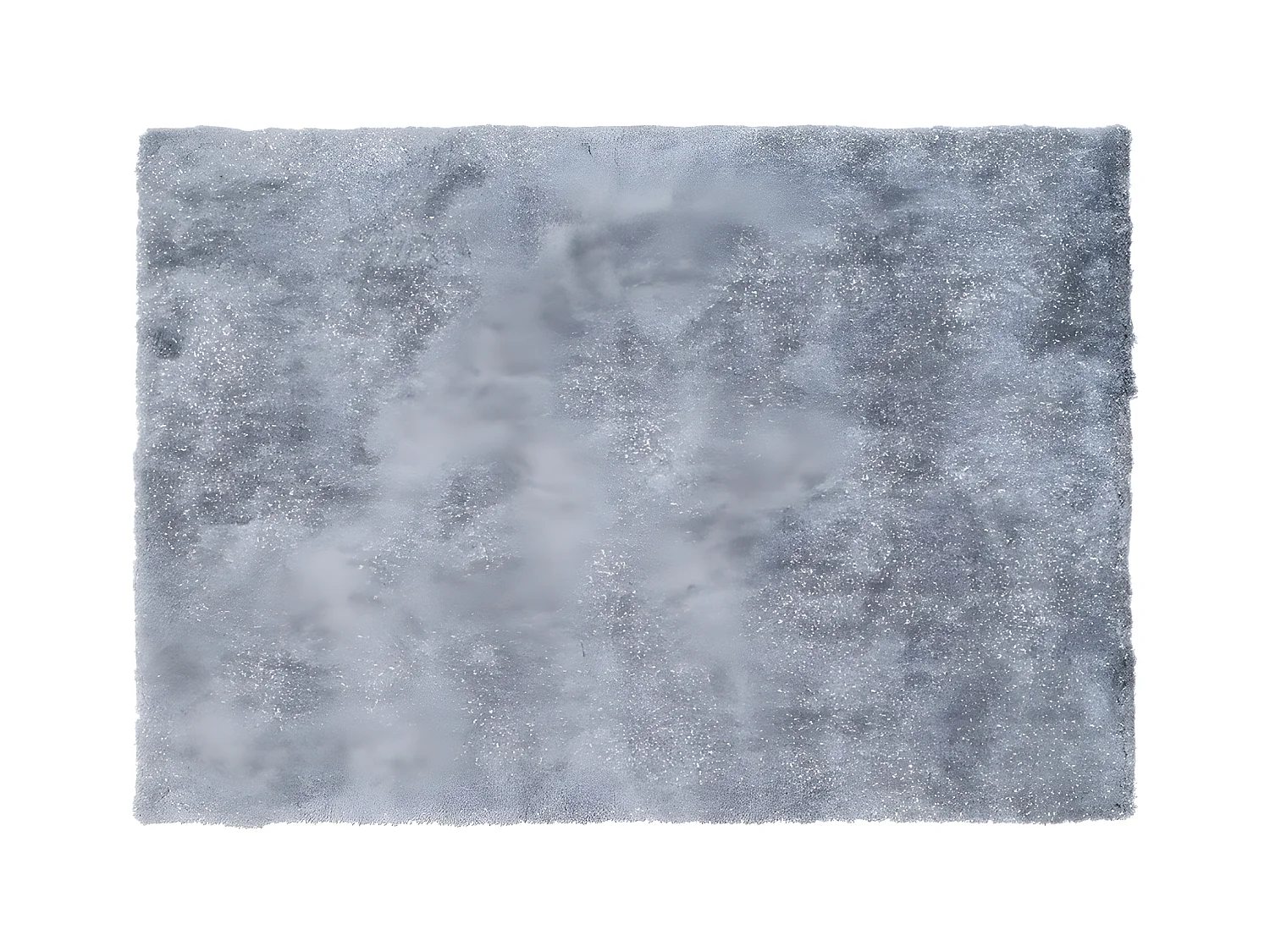 Tapis shaggy à poils longs - 160 x 230 cm - Argenté - GLITTER