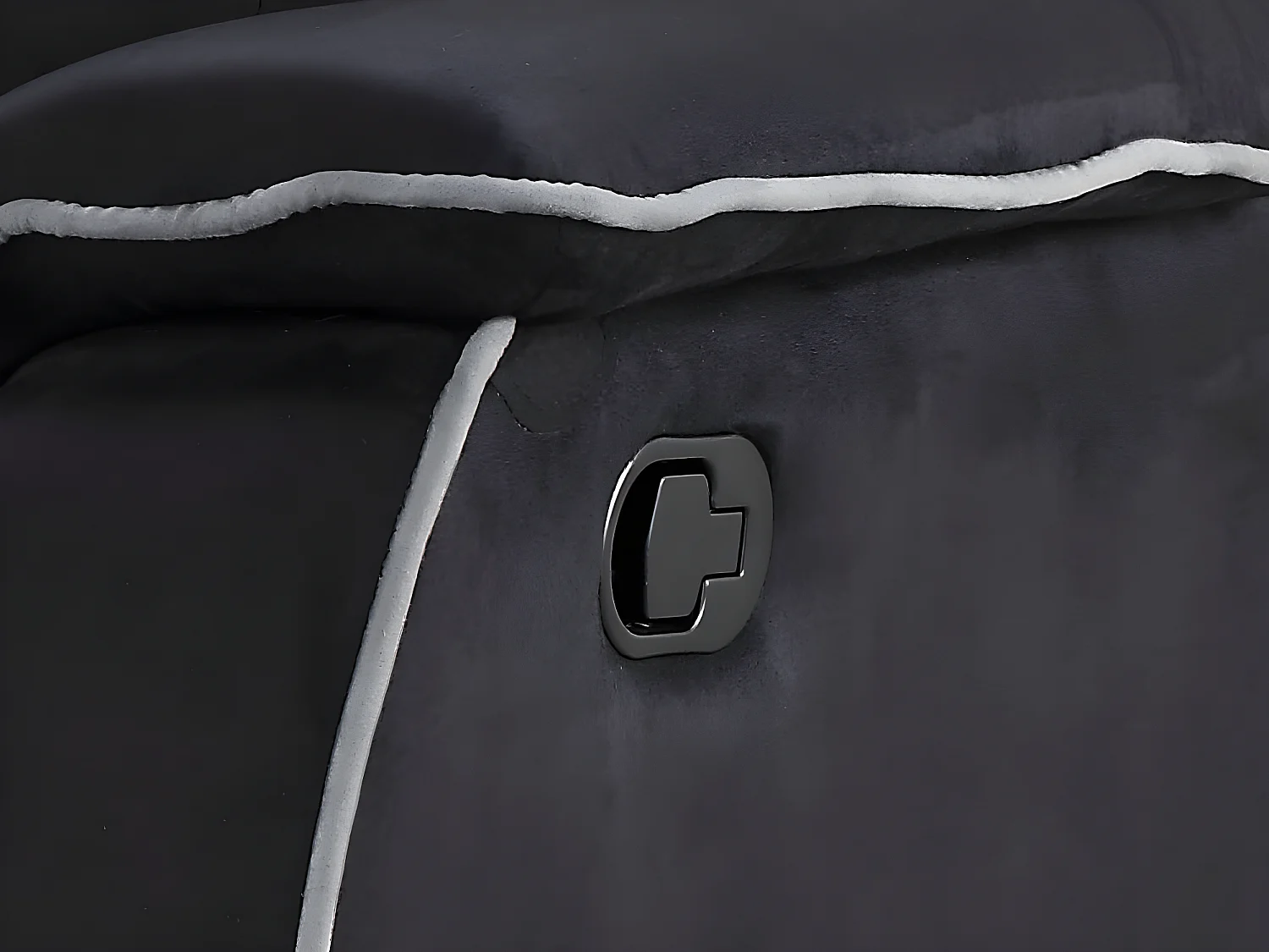 Canapé 3 places et un fauteuil relax en microfibre HERNANI - Noir