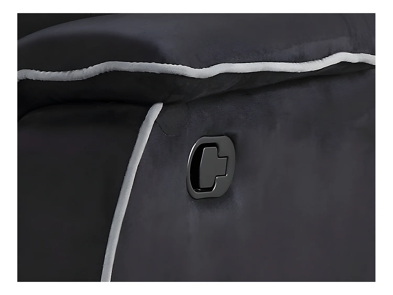 Kanapa 3-osobowa, 2-osobowa z funkcją relax z mikrofibry HERNANI - Czarny