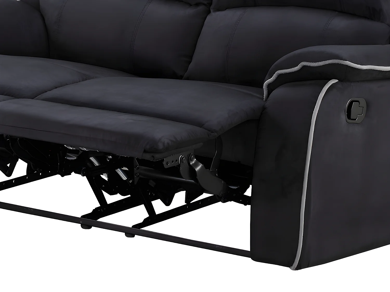 Canapés 3 places et 2 places relax en microfibre HERNANI - Noir