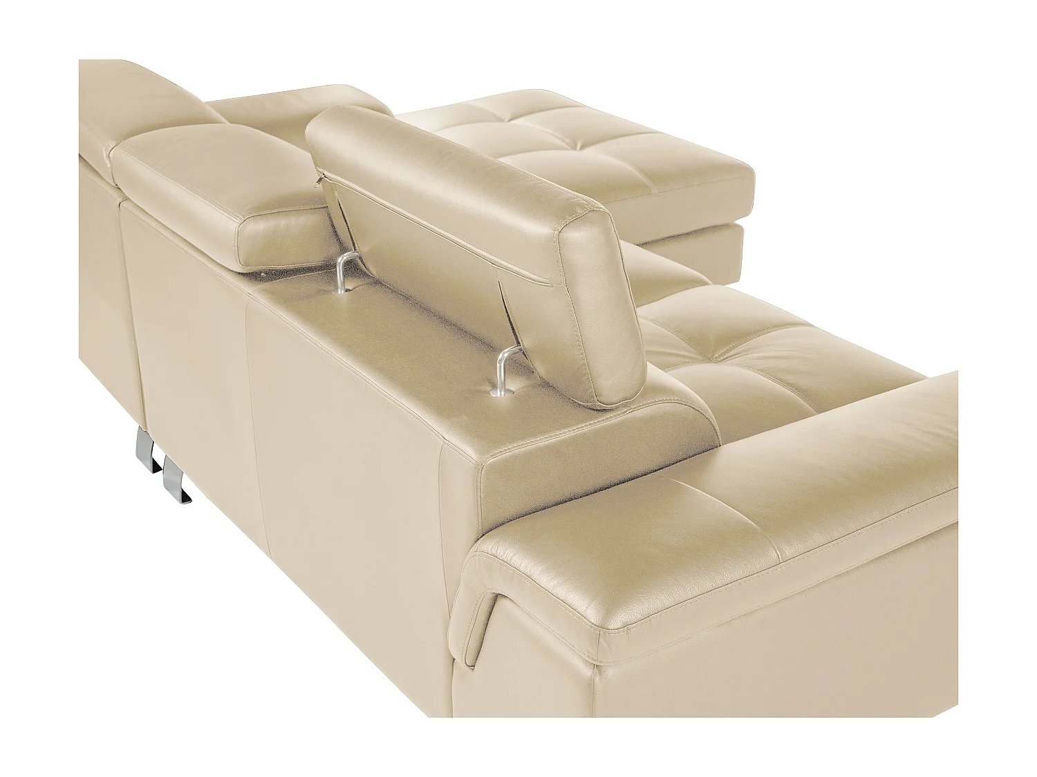 Hjørnesofa i lær MISHIMA - Taupe - Høyre vinkel