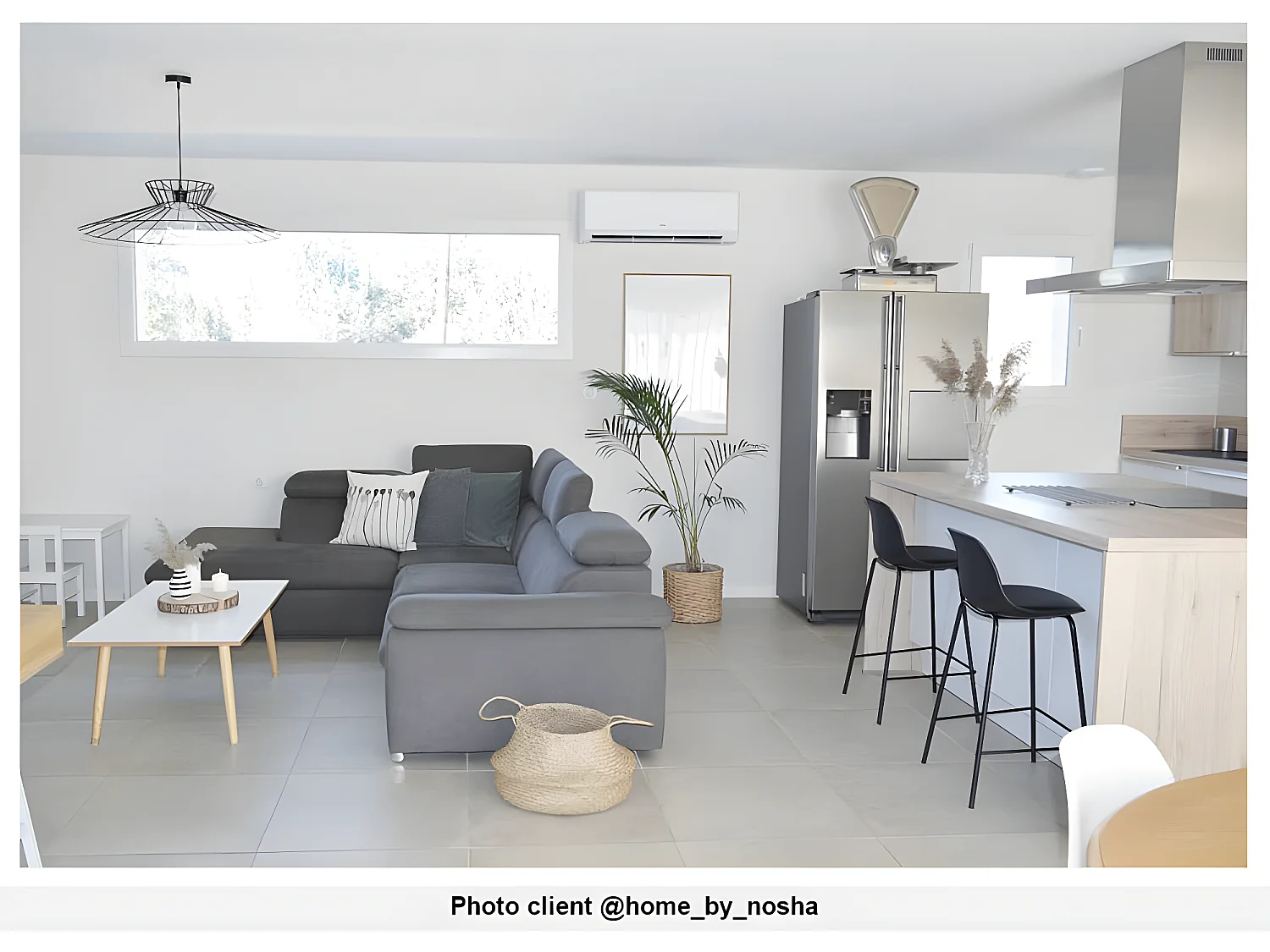 Canapé d'angle gauche convertible en tissu taupe avec coffre de rangement FABIEN