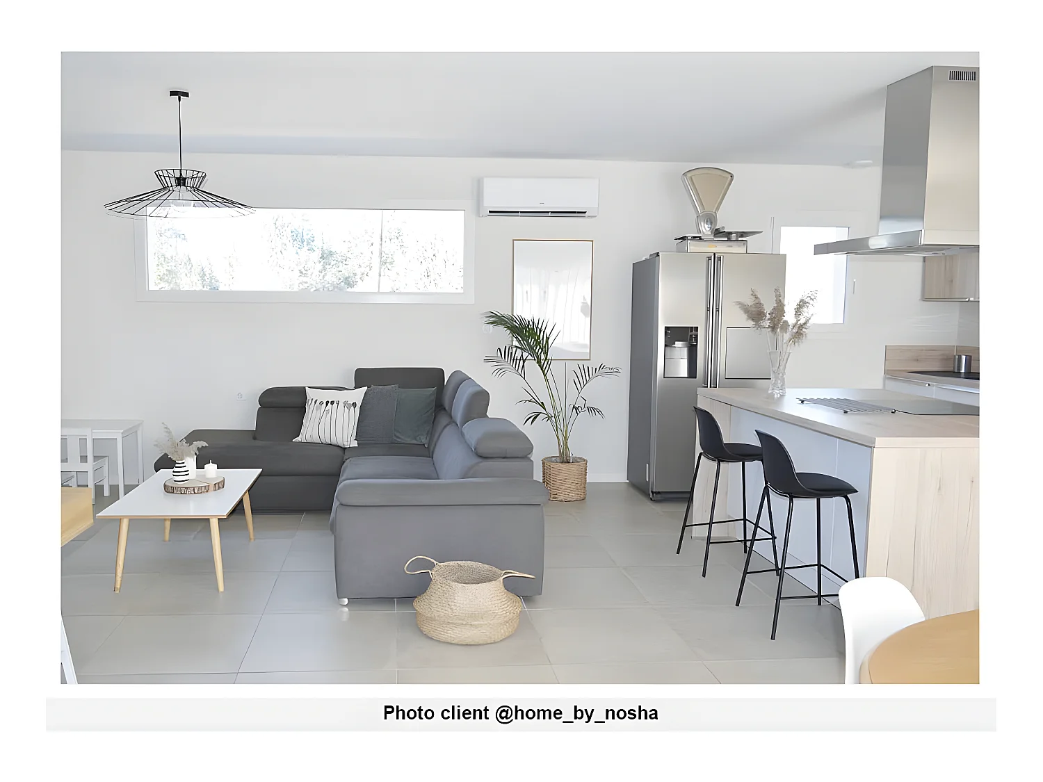 Canapé d'angle gauche convertible en tissu taupe avec coffre de rangement FABIEN