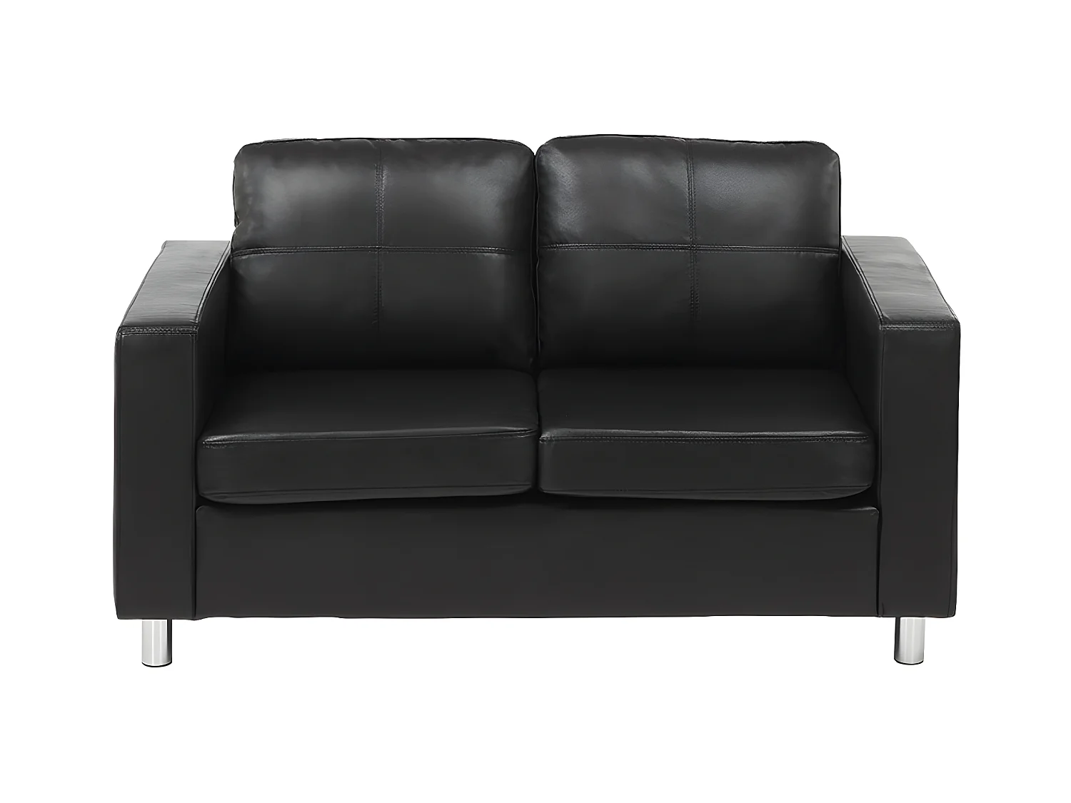 Couchgarnitur 3+2 - Kunstleder - Schwarz - ACKLEY