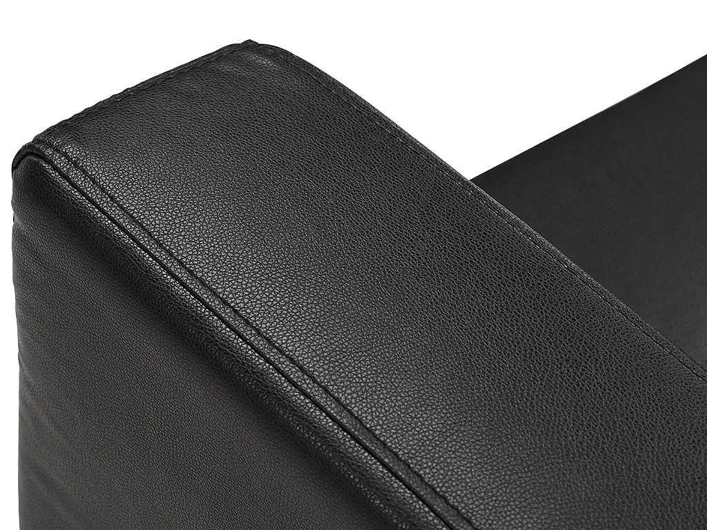 Canapé 3 places et un fauteuil en simili ACKLEY - Noir