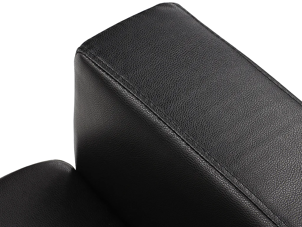 Canapés 3 places 2 places et un fauteuil en simili ACKLEY - Noir