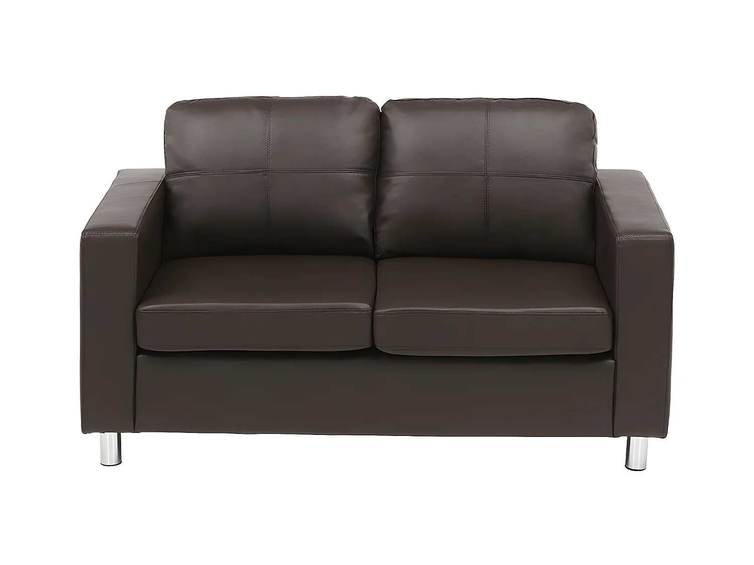 Canapés 3 places 2 places et un fauteuil en simili ACKLEY - Marron