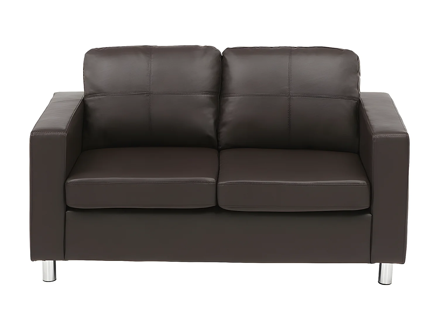 Canapés 3 places 2 places et un fauteuil en simili ACKLEY - Marron