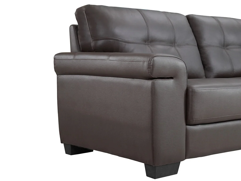 2-sitssoffa brun läder HAZEL