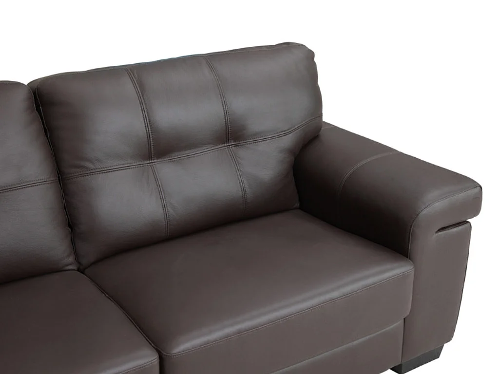 2-sitssoffa brun läder HAZEL