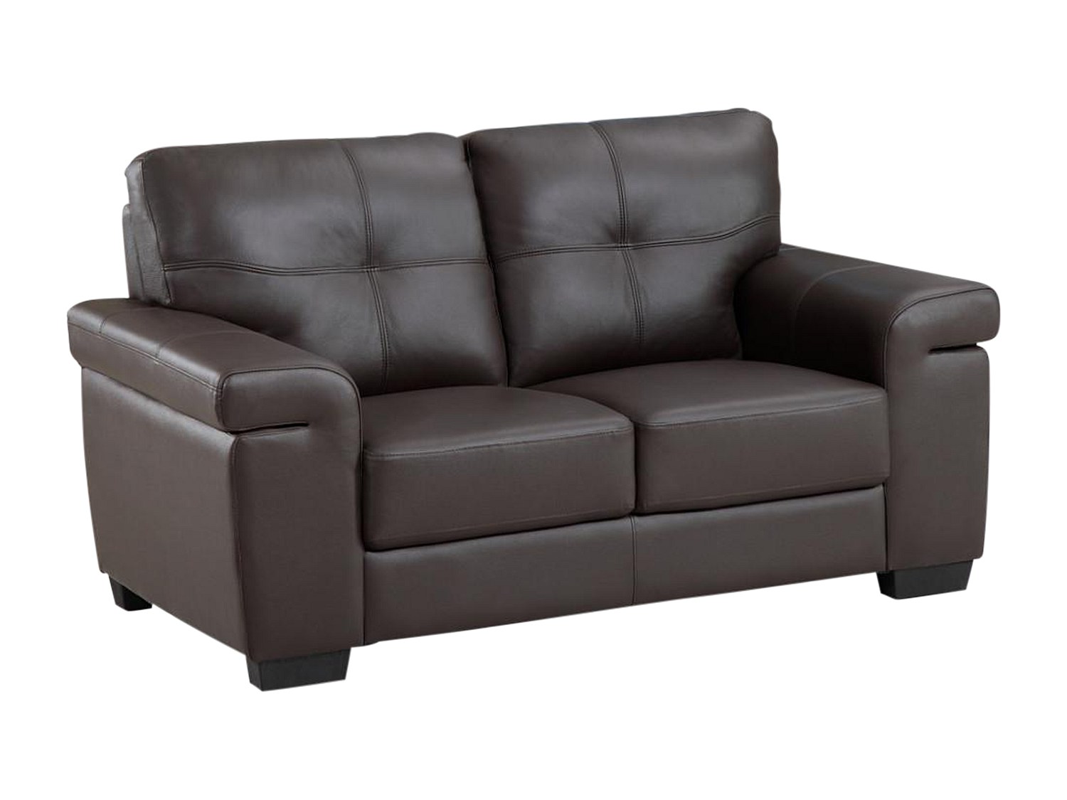 Ledersofa 2-Sitzer - Braun - HAZEL günstig online kaufen