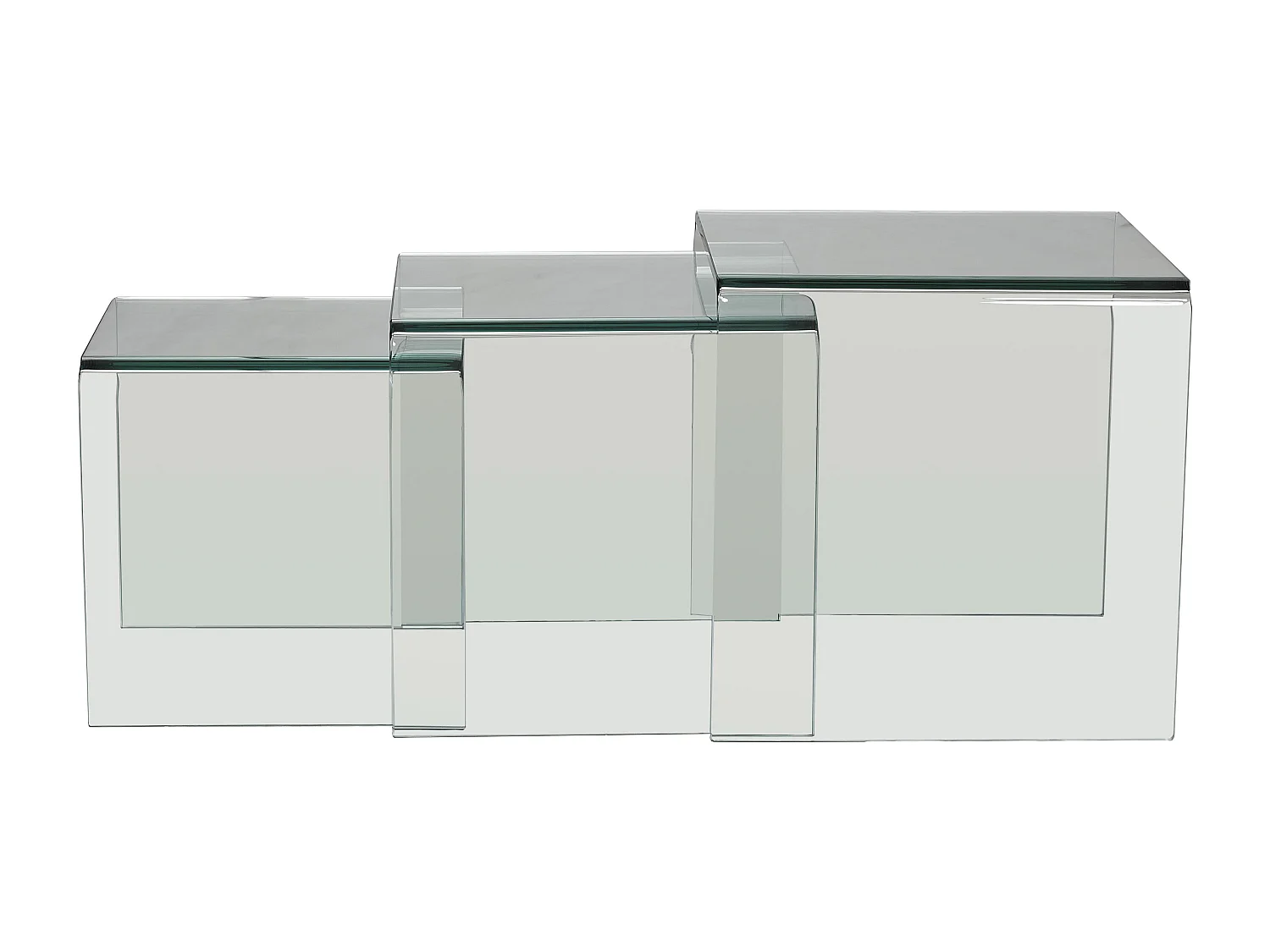 Satsbord MINKA - Klossat glas