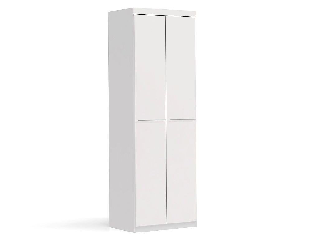 Armario 2 puertas, 4 cajones y 7 estantes blanco ALVIN