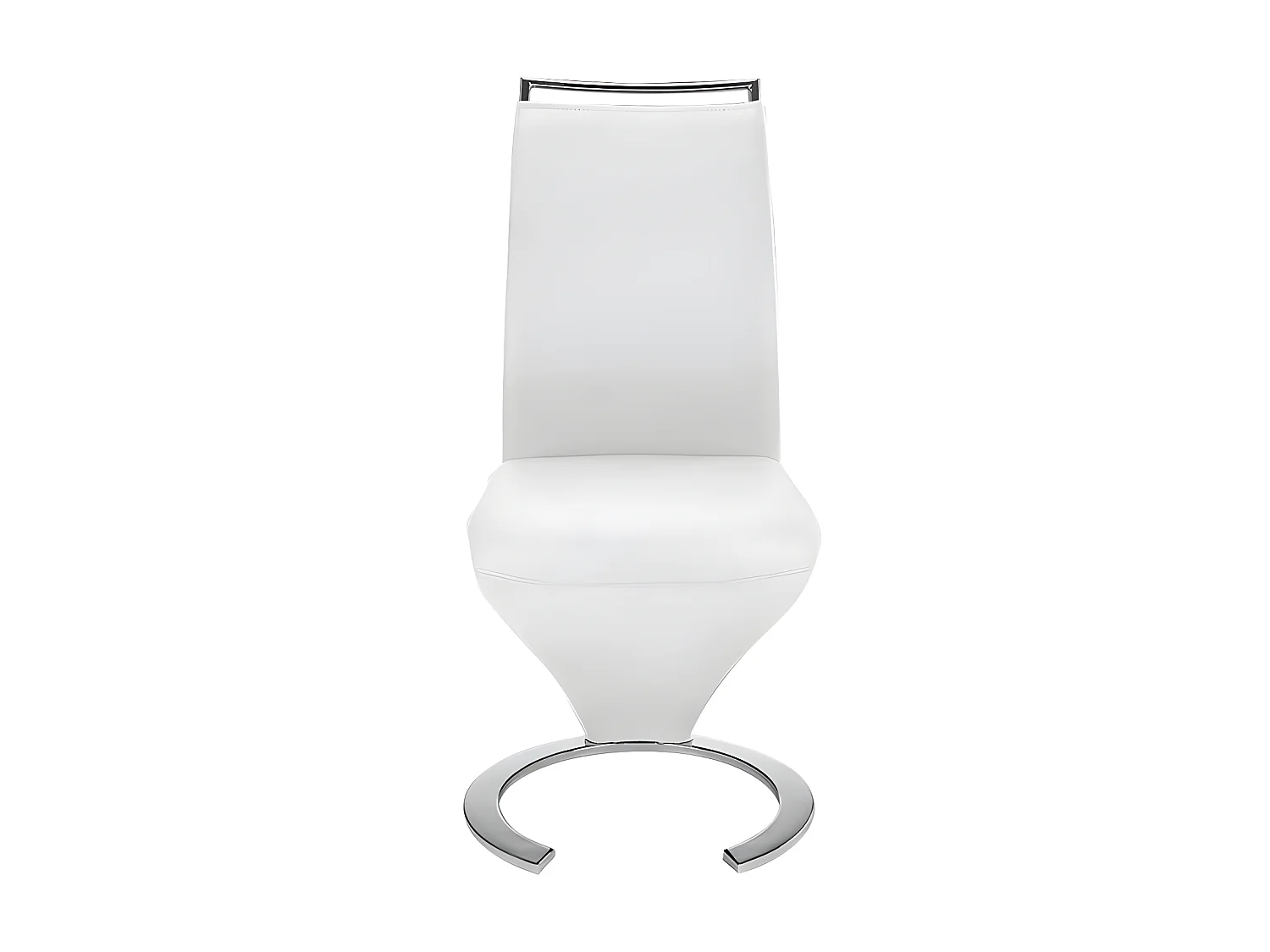 Stuhl Freischwinger 6er-Set - Kunstleder - Weiß - TWIZY